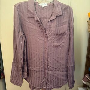 Anthropologie cloth & stone Mauve Button-Down Shirt xl
